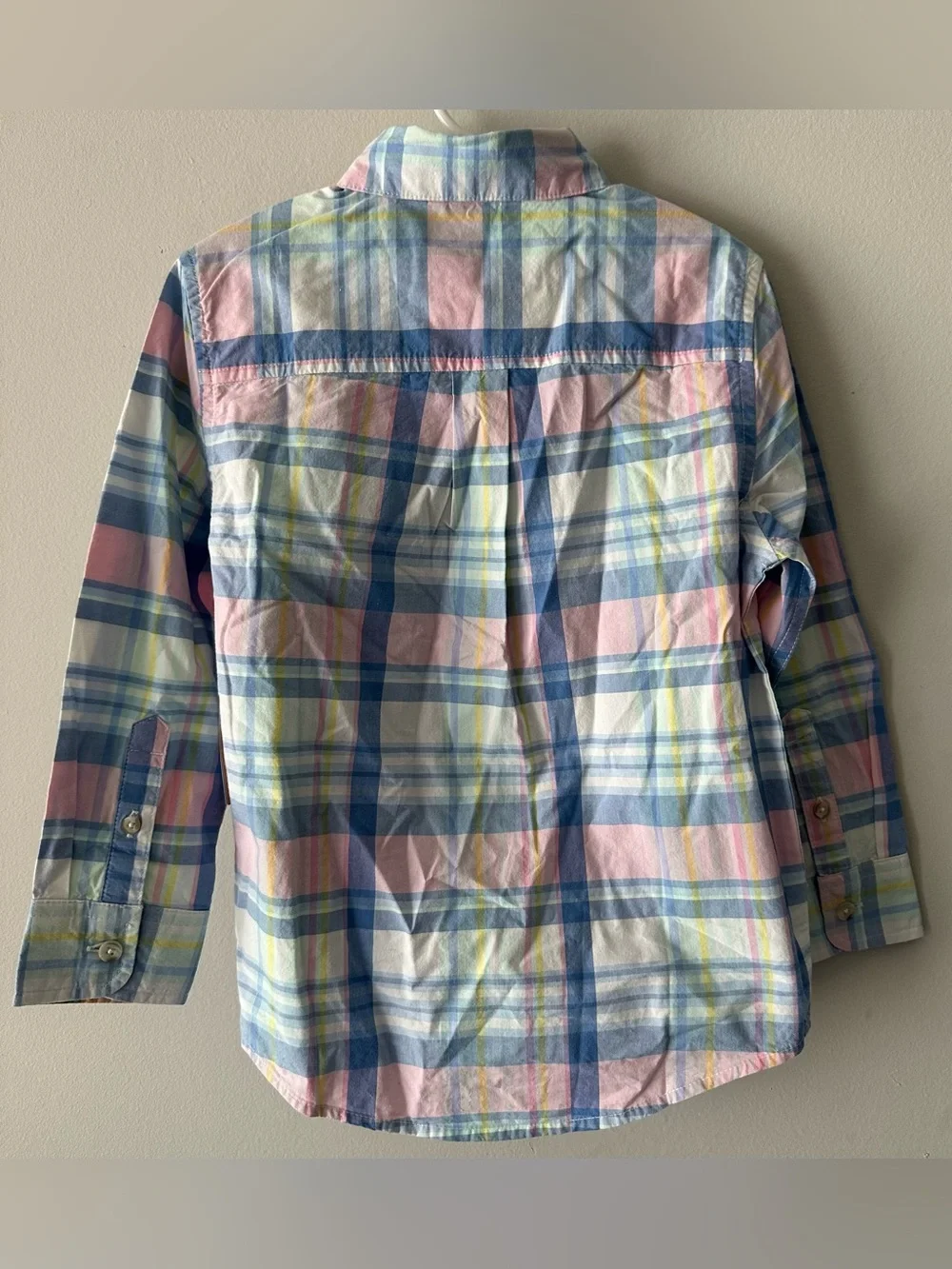 NWT Gymboree boys 6 100% cotton spring long sleeve plaid button down shirt